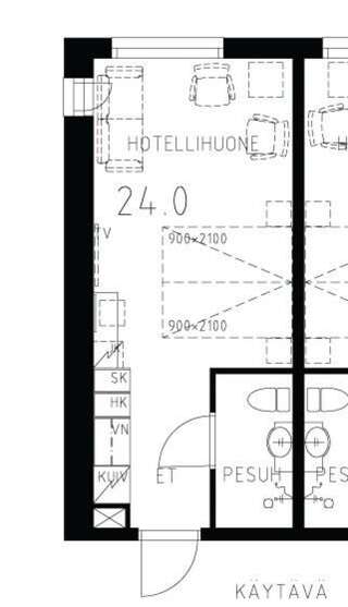 Отель HOTEL Lost In Levi & apartments Леви Двухместный номер с 2 отдельными кроватями-2