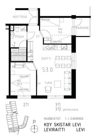 Отель HOTEL Lost In Levi & apartments Леви Улучшенные апартаменты с сауной-2